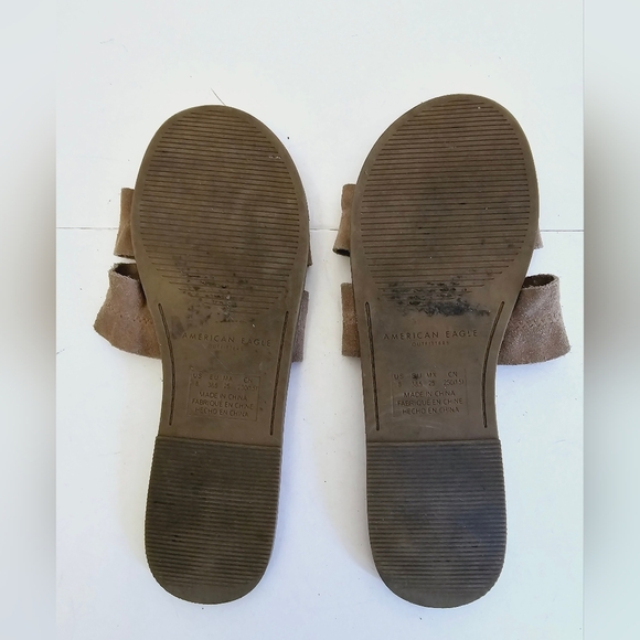 American Eagle Outfitters Women's Brown Tan Slides Sandals Size 8 - Picture 10 of 14